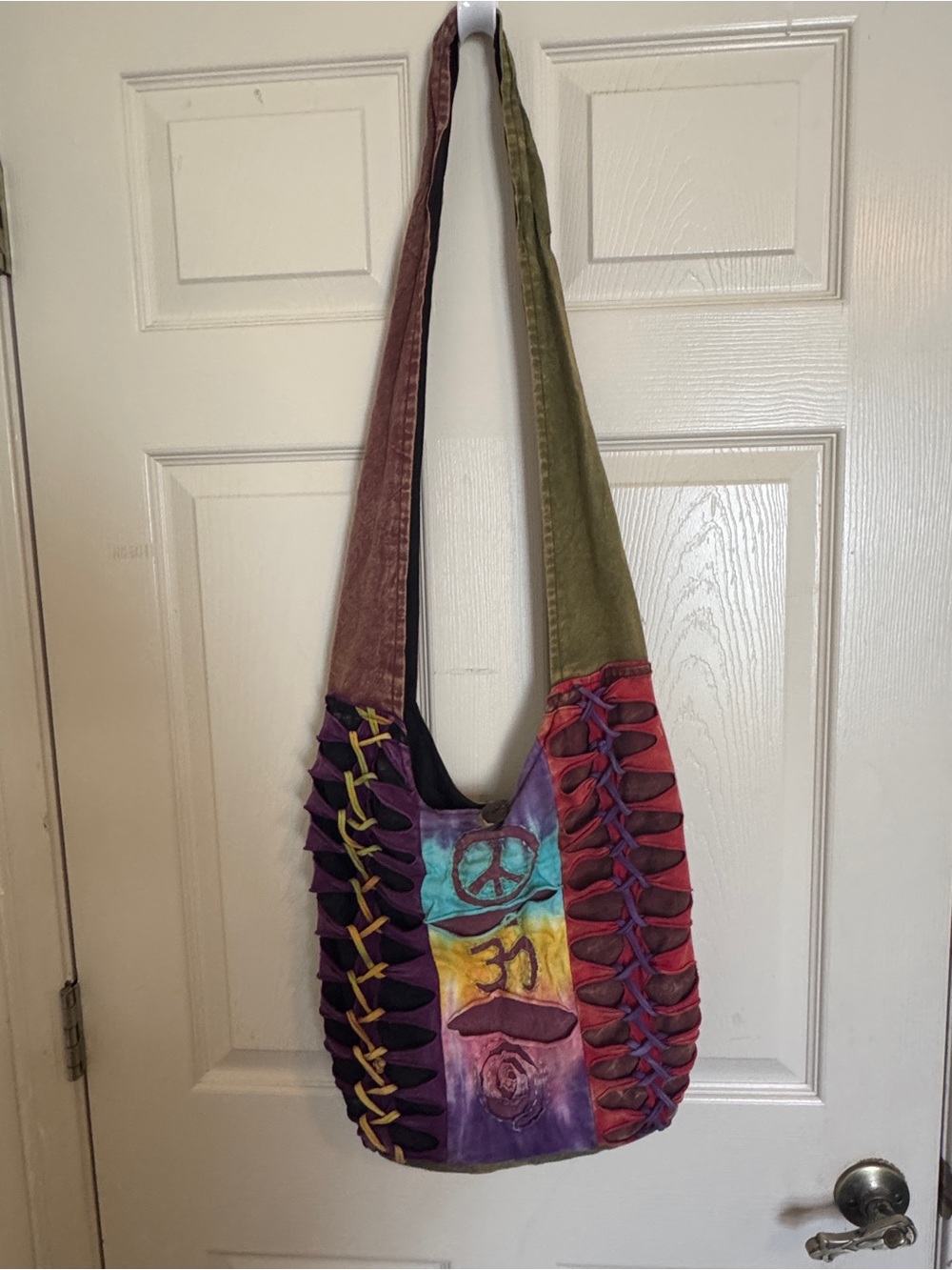Boho Multi-Color Tie-Dye Hobo Shoulder Bag- Homemade purchased at “Midnight Sun”